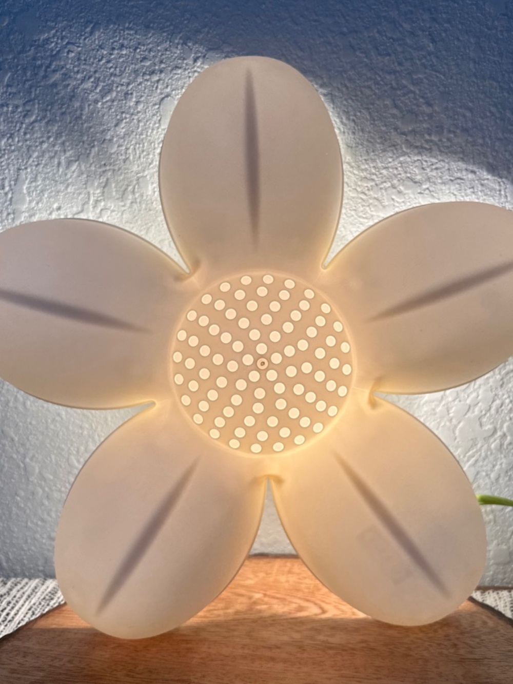 Vintage IKEA Smila Blomma Light White Flower Wall Lamp Night Light Hanging